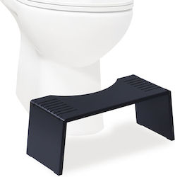 Relaxdays Toilettenstuhl 43,5 x 20 x 19 cm Faltbar Rutschfester Bambus Gummi Grau