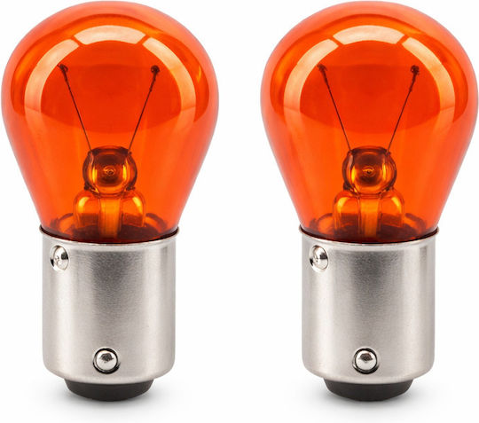 Poly Λάμπες Αυτοκινήτου P21w Ba15s 12v Orange Amber 2 Menge Einfache Flares Cd-1953