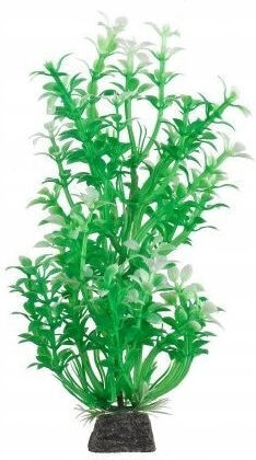 Aqua Natura Plant Aquarium Decoration Green Plastic 20 Cm White Stones