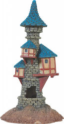 Decorațiune pentru Acvariu Zolux Zolux Turn Medieval Albastru 18 Cm