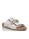 Damen Anatomische Flache Sandalen Weiß
