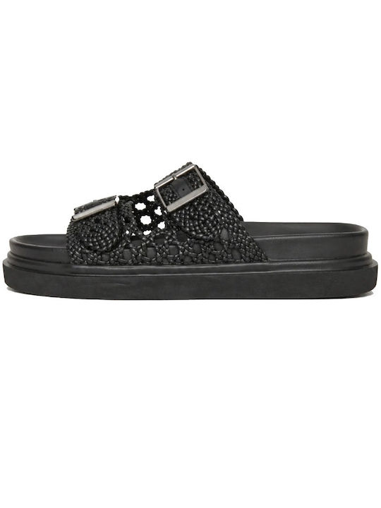 Γυναικεία Σανδάλια Flatforms Μαύρα