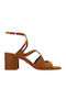 Suede Sandals Tabac Brown