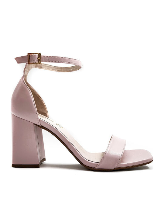 Beatris Damen Sandalen Rosa Leder