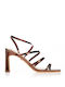 Sandals In Gold Patent Leather
