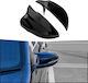 Καπάκια Καθρεφτών Vw Golf Vi 6 08-12 Touran 10-15 R Look Κουμπωτά Μαύρο Γυαλιστερό 2 Τεμάχια