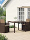 Gartenstühle Polypropylen Braune mit Kissen 2 Stück 53x47x88,5cm