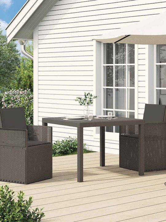 vidaXL Outdoor Chair Polypropylene Light Gray with Cushion 2 Pieces 53x47x88.5 cm