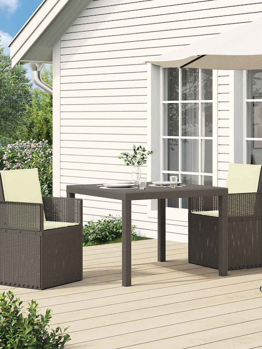 vidaXL Outdoor Chair Polypropylene Light Gray w...