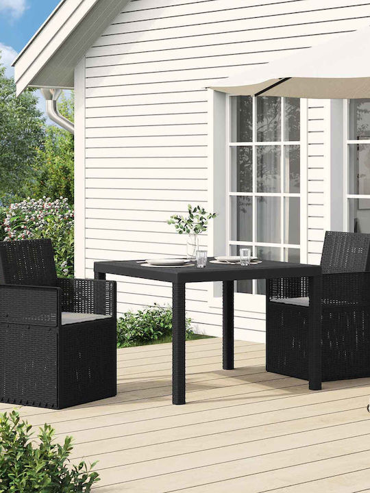 vidaXL Outdoor Chair Polypropylene Light Gray w...