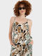 Women's Sleeveless Floral Multicolour Blouse