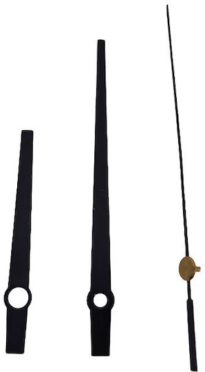 Δείκτες Ρολογιών 6.5cm 9.5cm Μικρό Μηχανισμό Μεταλλικοί Μαύροι Μαύρο Δείκτη Δευτερολέπτων