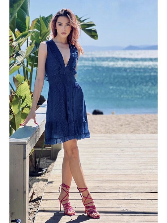 Καλοκαιρινό Mini Σεμιζιέ Φόρεμα με Βολάν Poppy