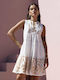 Summer Mini Dress for Wedding / Christening Ecru