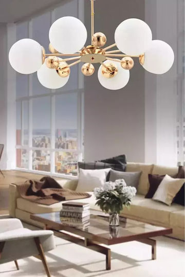 Stewehome Nairobi 6 Becuri Auriu Lumini Suspendate E27 78x65cm