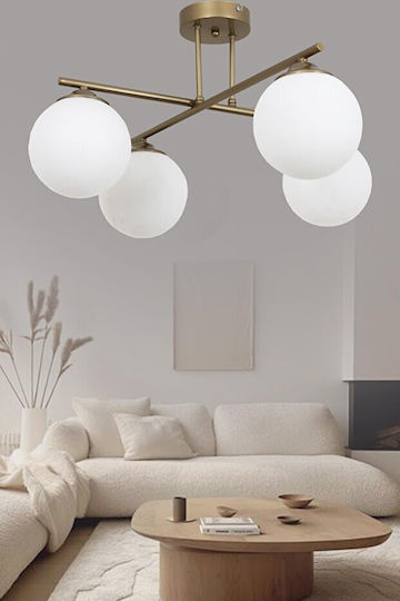 SteweHome Jade 4 Λαμπτήρων Deckenleuchte E27 55 x 34 cm