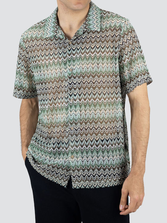 Indicode Short Sleeve Shirt in Regular Fit Green