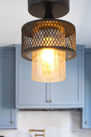 Stewehome Μοντέρνος Φωτιστικός Αρπάγη E27 Μαύρος 23cm 15 X 30 Cm