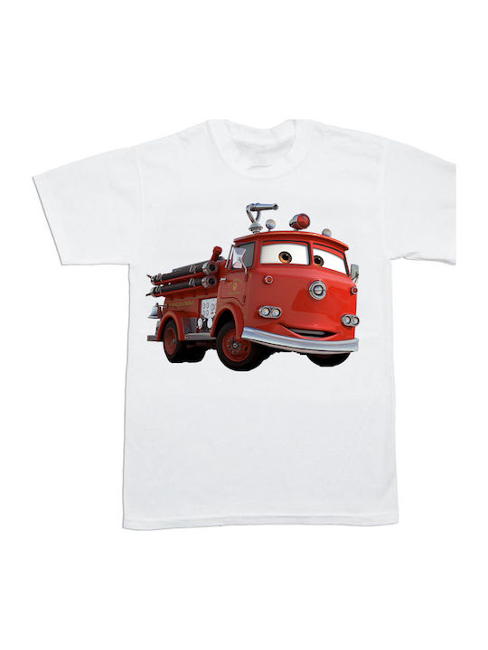 Детска Тениска Бяла Cars
