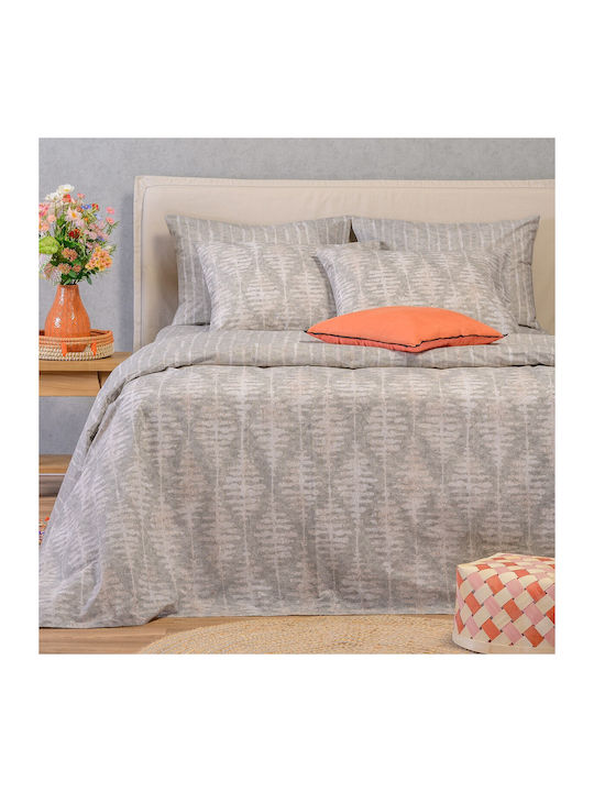 24home.gr Casual Σετ Σεντόνια Μονά με Λάστιχο 100x200+32εκ. Grey (3τμχ)