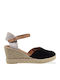 Platforme Dama Tip Espadrile Negre