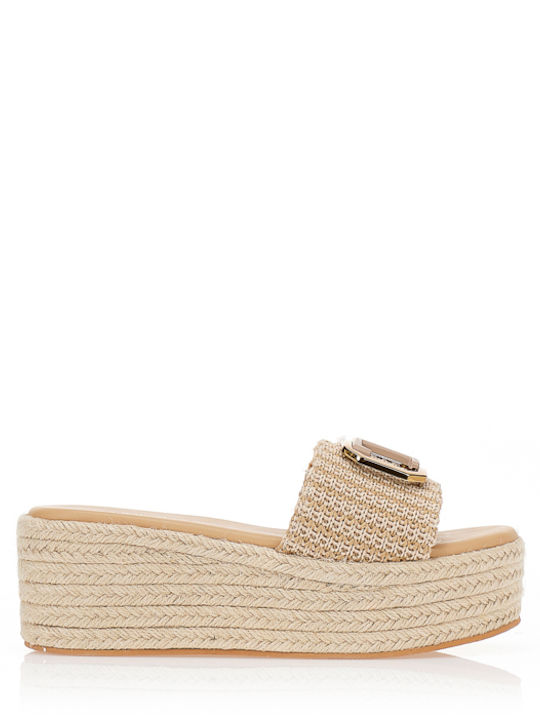 Tsoukalas Sommer Damenplattformen Beige