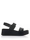 Sommer Damenplattformen Schwarze