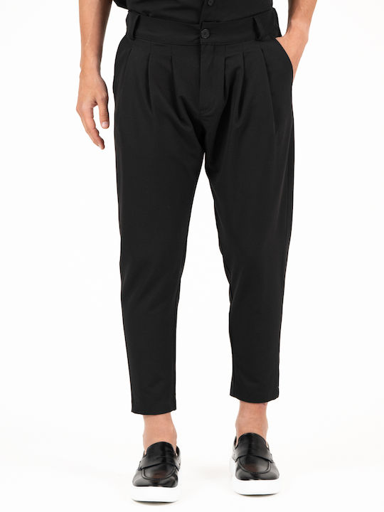Twin Black Trousers in Loose Fit Black