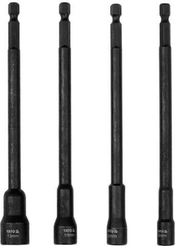 Magnetische Steckdosen Lange mit Rahmen Gastgeber 1/4" HEX Set 4 Stück