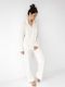 Sensis Sensis Damen Schlafanzug & Pyjamas Sommer Ecru