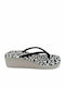 Flip Flops With Platform Grey Leopard