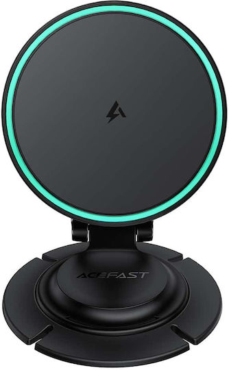 Acefast Car Mobile Mount with Magnet and Wireless Charging Black
