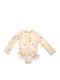 Filibabba Kids Swimwear One-Piece With Long Sleeve Yellow