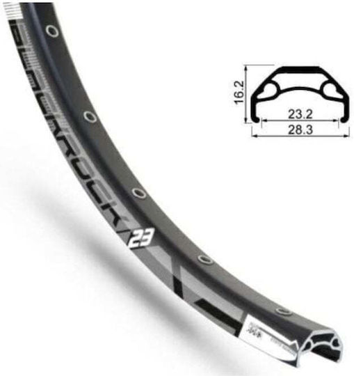Jantă Rodi Blackrock 29'' 622x23 Neagră 32 Găuri Neagră