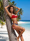 Top Sutien De Bikini Cu Burete Burgund