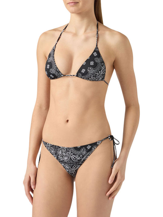 MC2 Leah Bandanna Bikini Triangle White- Black MC2 Leah Bandanna Bikini Triangle White- Black