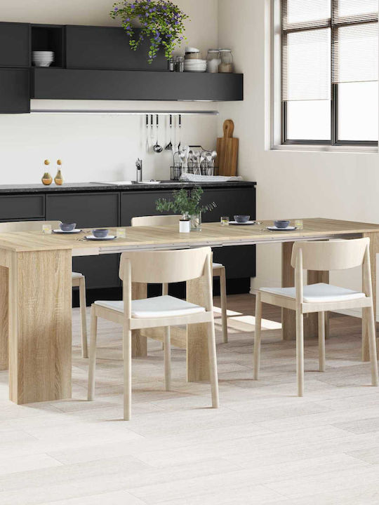 Extendable Dining Table Wooden Sonoma Oak 240x8...