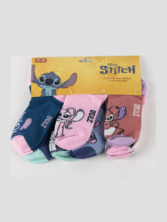 Disney Kids' Socks Stitch Multicolour 7 Pairs