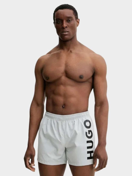 Hugo Men's Swimwear Shorts Gray With Patterns
