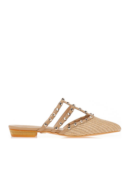 Tsoukalas Pantofi Mules Dama Flat Maro