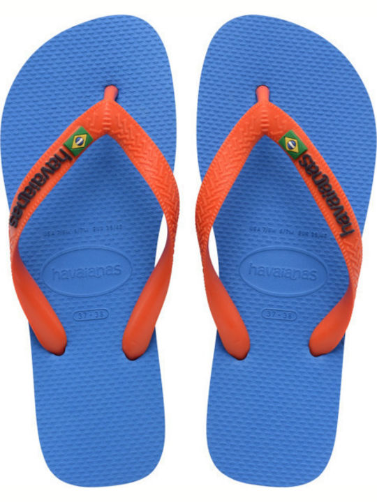 Havaianas Brasil Logo Men's Flip Flops Blue
