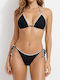 Set Bikini Τριγωνάκι με Αφαιρούμενη Ενίσχυση Μαύρο