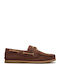 Leather Men's Boat Shoes in Brown Colour