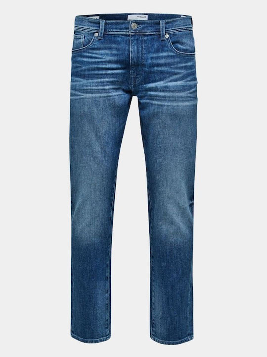 Men's Jeans Pants with Slim Fit Dark Blue