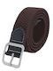 Wide Elastic Men's Knitted Belt Brown