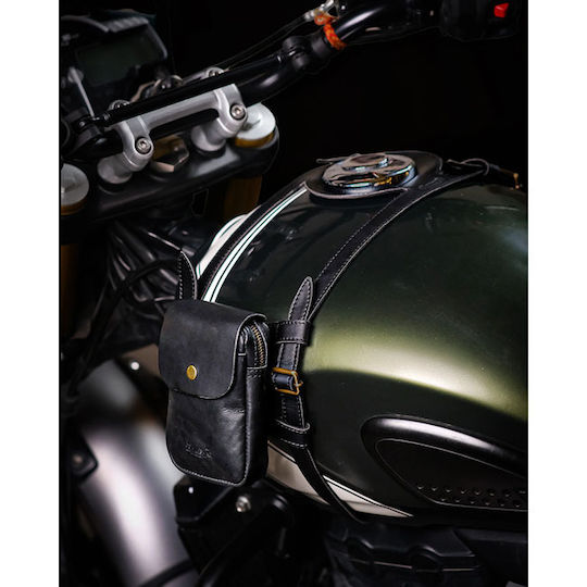 Tripmachine Leather Motorcycle Tank Straps Triumph Scrambler 400 Speed 400 Speed T4 Black Tank Straps Black