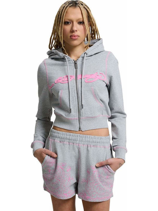 Ed Hardy Ζακέτα Grey με Κουκούλα