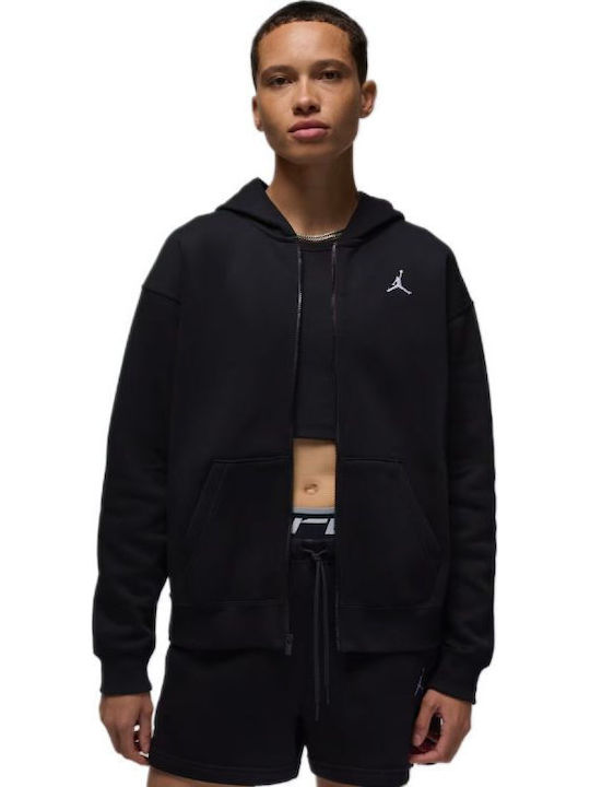 Brooklyn Damen Sweatshirt mit Kapuze Schwarz