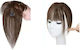 Women’s Topper Hairpiece Natural Hair Full Lace Sewn Transparency Dark Chestnut 25cm