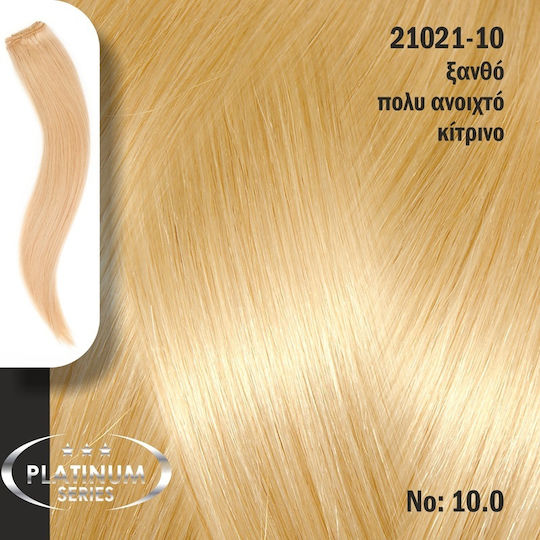 Hairpiece Human Hair No 10.0 Platinum Series Blonde Very Light Yellow 100*50cm